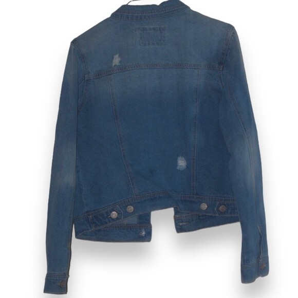 Medium Wash Wax Jean Woman Jean Jacket size L - Picture 2 of 4
